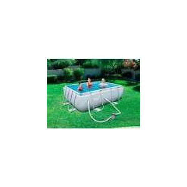 Piscina rettangolare 2.82m x 1.96m x 84cm con pompa e scaletta da giardino e veranda - 4