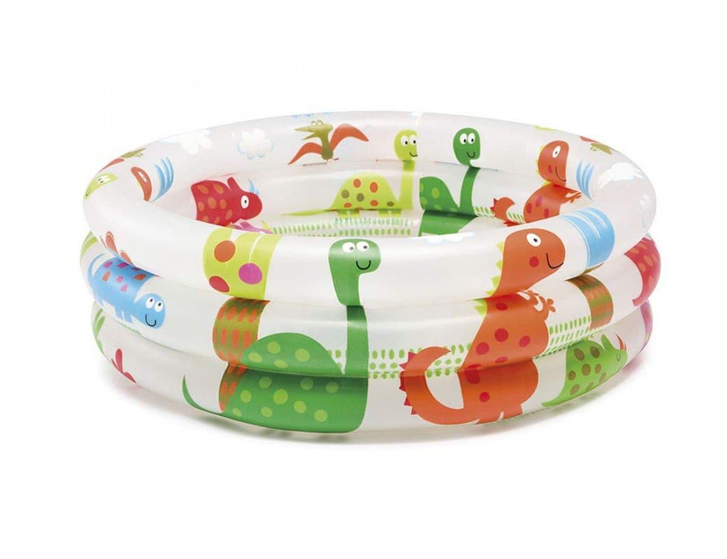 Piscina gonfiabile Baby Pool 3 Anelli, 61 x 22 cm, per bambini da balcone e spiaggia - 2