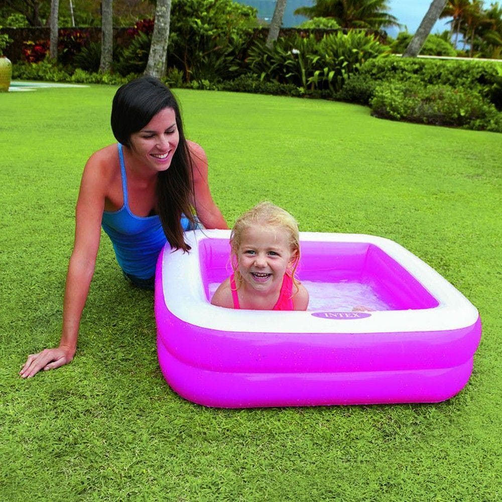 Piscina baby quadrata 85 x 85 x 23 cm gonfiabile per bambini da balcone e giardino - 2