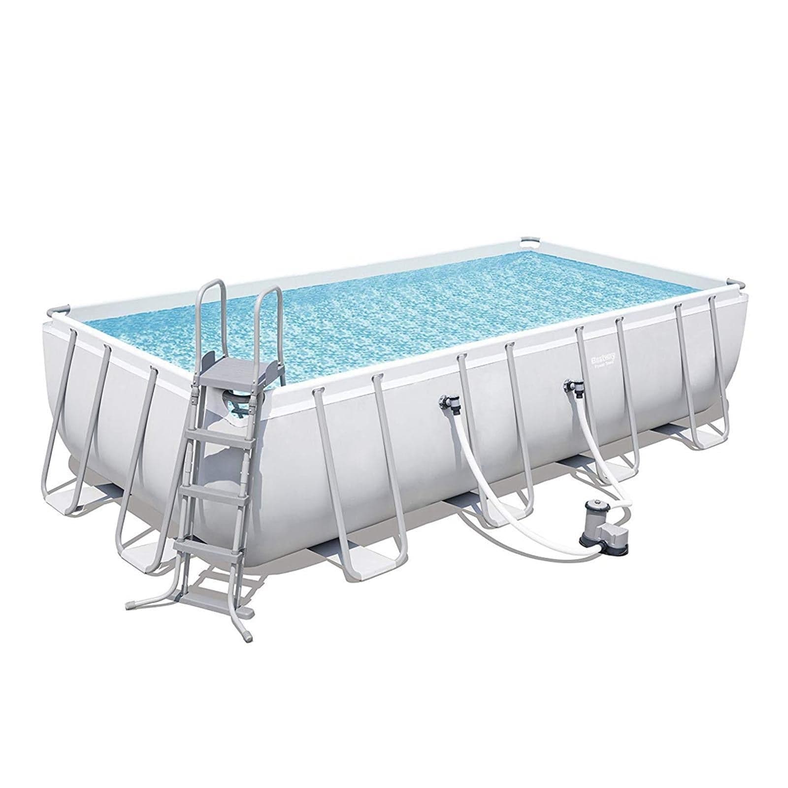 Piscina rettangolare 549x274xh122 con filtro e scaletta da giardino - 7