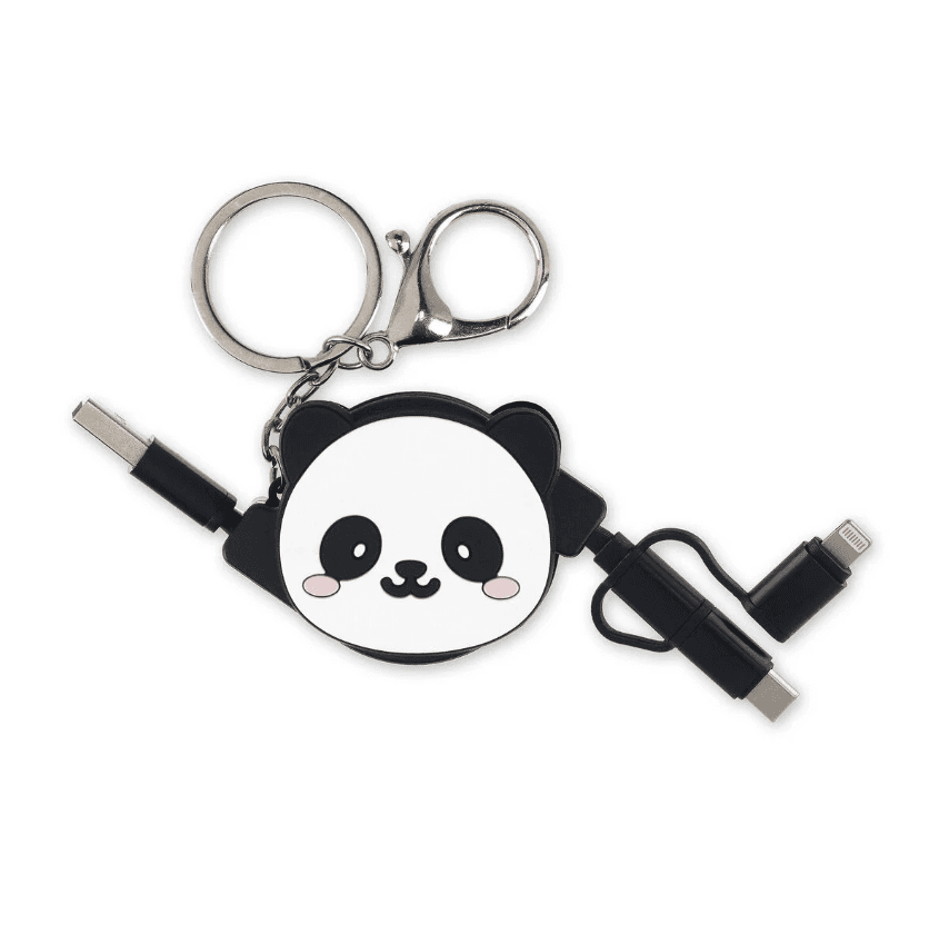 Legami - Cavo di Ricarica 3 in 1 Retrattile - Charge 'N Roll a tema Panda