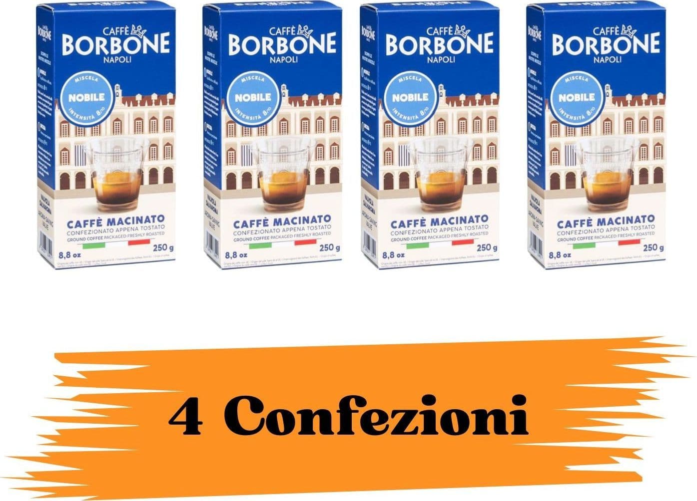 Borbone Caffe Macinato Blu Nobile 4Cnf/250g 1kg - 1