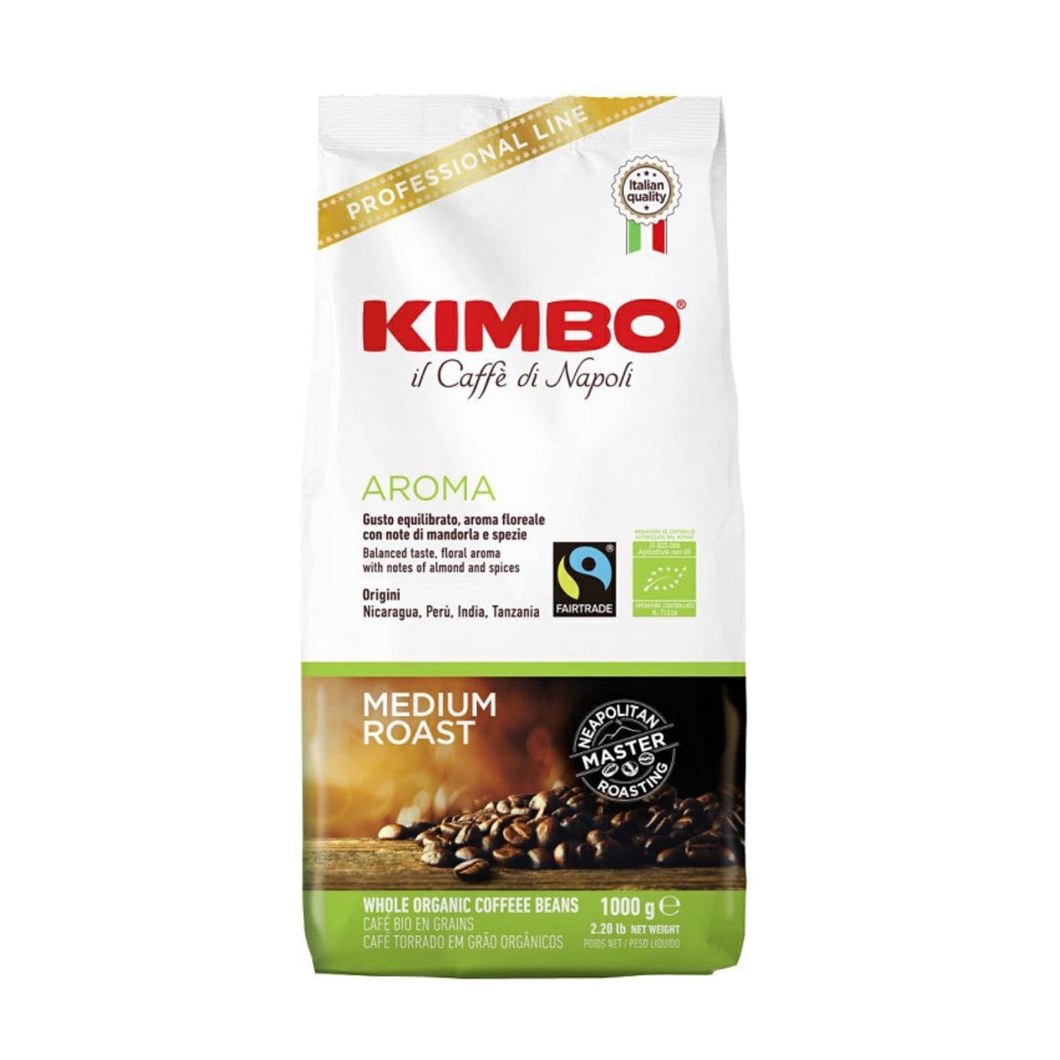 Kimbo Caffe' in Grani Professional Aroma Bio 1Kg - 1