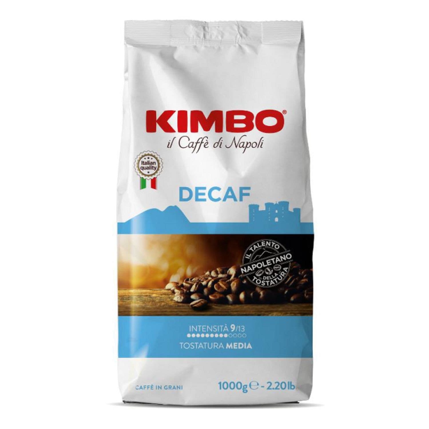 Kimbo Caffe' in Grani Decaffeinato 1Kg