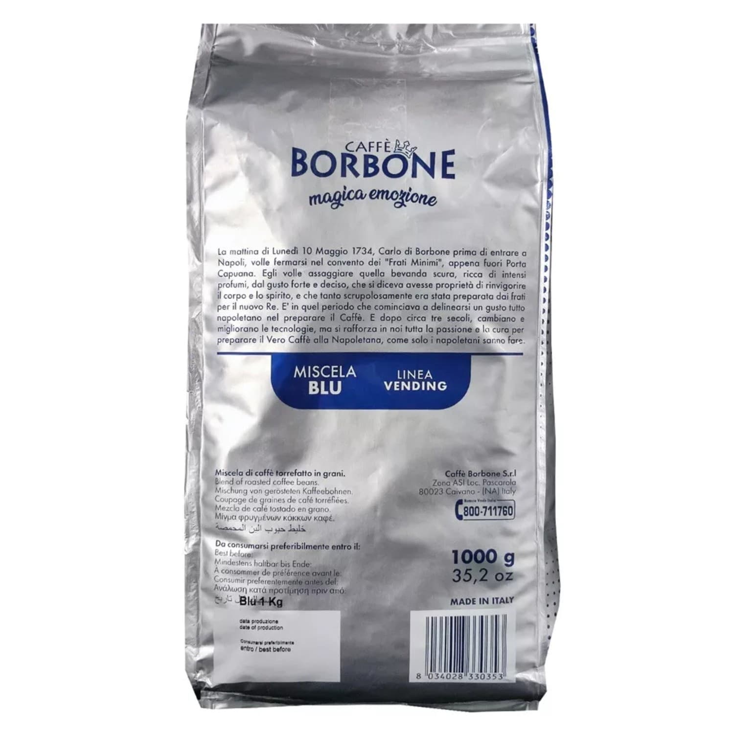 Caffè in Grani Borbone - Miscela Blu - 1Kg - 6