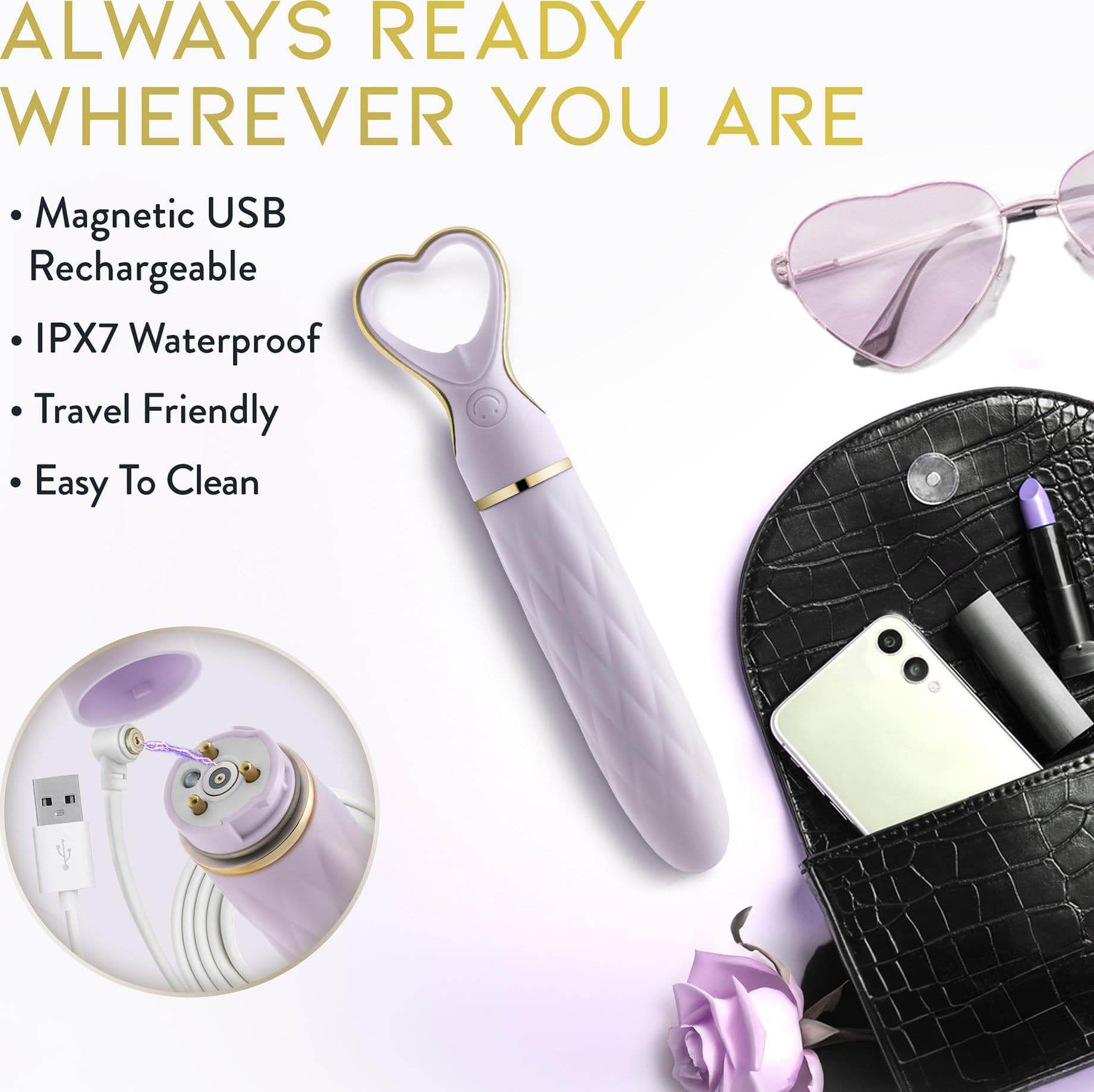 Vibratore a cuore Heartthrob Silicone Puria® + UltraSilk® USB idea regalo 10 modalità idea regalo - 4