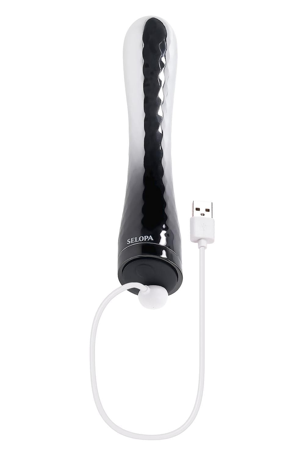 Vibratore Lusso Cromo Silverado 17,8 cm 10 modalità silicone idea regalo top - 8