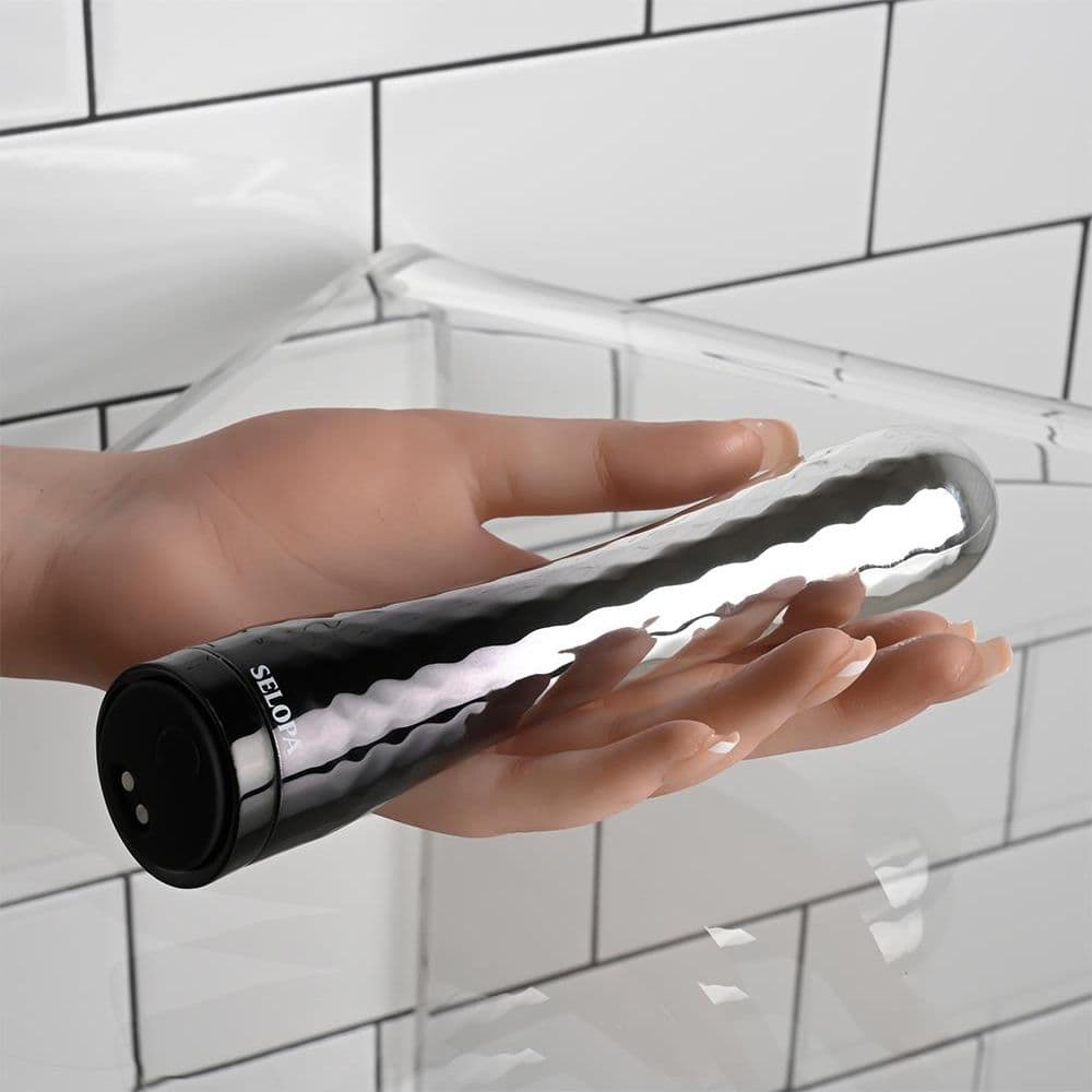Vibratore Lusso Cromo Silverado 17,8 cm 10 modalità silicone idea regalo top - 10
