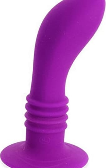 Simolatore prostatico Sturdy plug anale vibrante a ventosa 10 vibrazioni 12 cm - 4