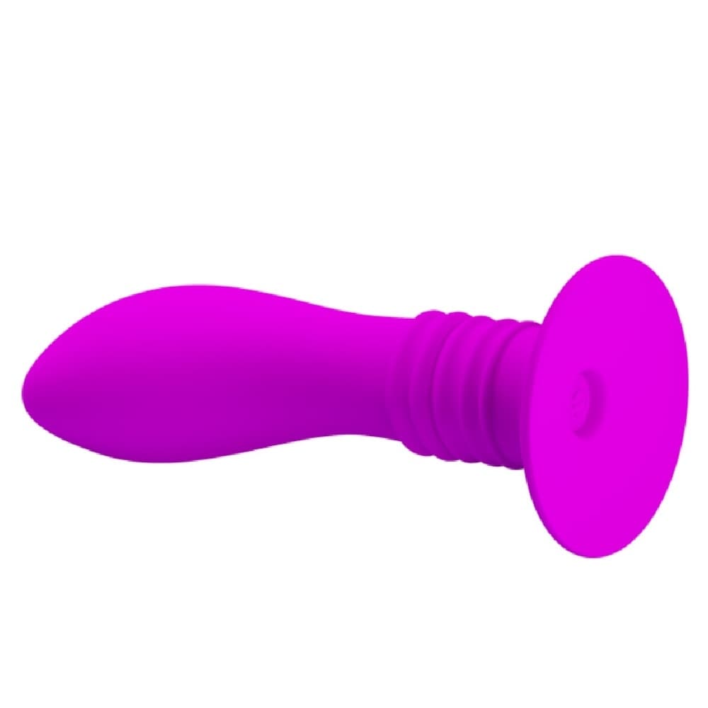 Simolatore prostatico Sturdy plug anale vibrante a ventosa 10 vibrazioni 12 cm - 5