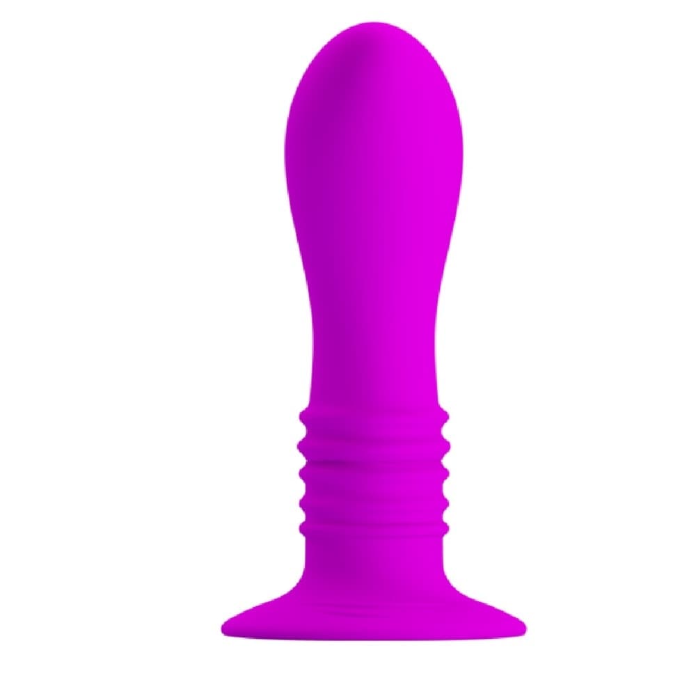 Simolatore prostatico Sturdy plug anale vibrante a ventosa 10 vibrazioni 12 cm - 6
