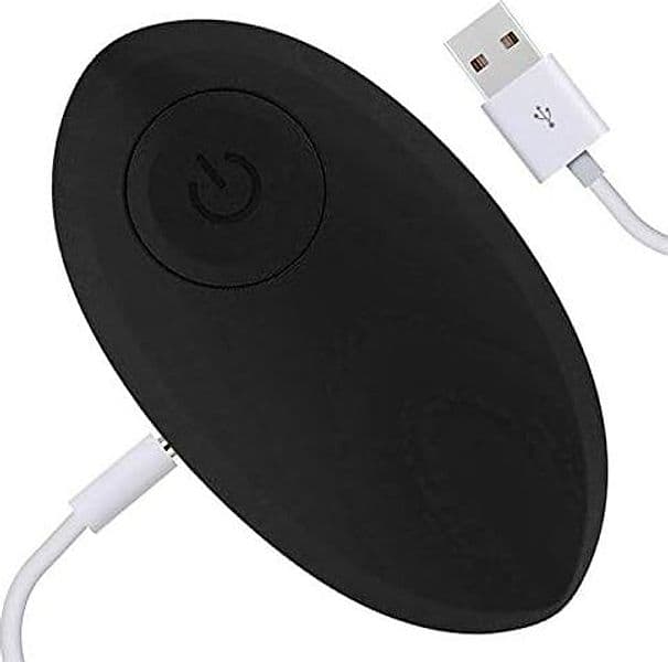 Plug anale a spada 14,5 cm Lance telecomando 10 vibrazioni USB nero silicone - 5