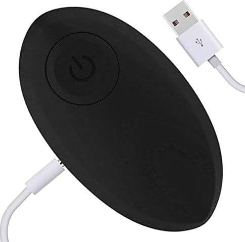 Plug anale a spada 14,5 cm Lance telecomando 10 vibrazioni USB nero silicone - 5