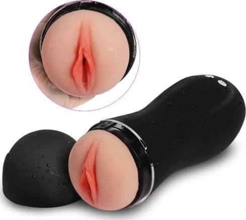 Shequ Ultra Soft Stroker Vagina Masturbatore Vibrante USB Tiny Man 10 X vibrazioni - 2