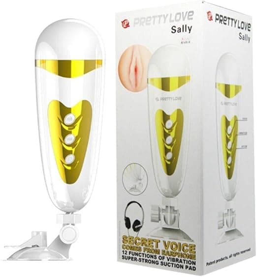 Pretty Love Sally Masturbatore uomo Vibrante USB con Suono 12 Vibrazioni 23 cm e supporto - 13