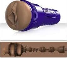 Fleshlight Boost Bang medium dark vagina Masturbatore Uomo SuperSkin/TPE Custodia Blu - 12