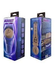 Fleshlight Boost Bang medium dark vagina Masturbatore Uomo SuperSkin/TPE Custodia Blu - 13