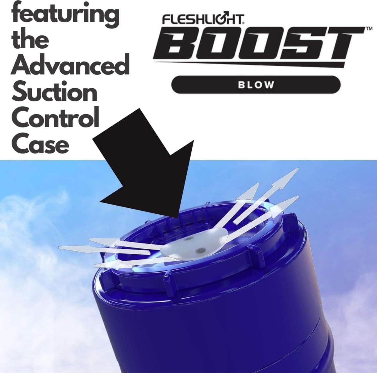 Fleshlight Boost Bang medium dark vagina Masturbatore Uomo SuperSkin/TPE Custodia Blu - 4