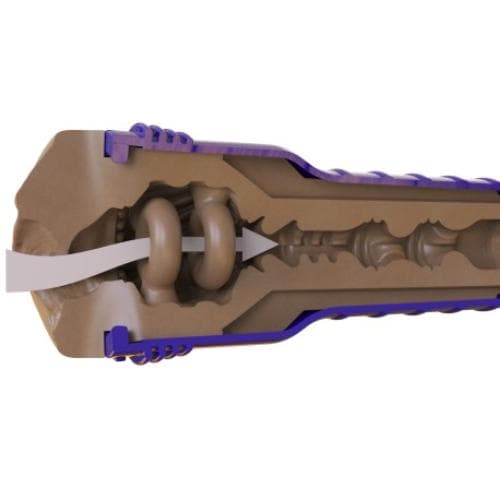 Fleshlight Boost Bang medium dark vagina Masturbatore Uomo SuperSkin/TPE Custodia Blu - 5
