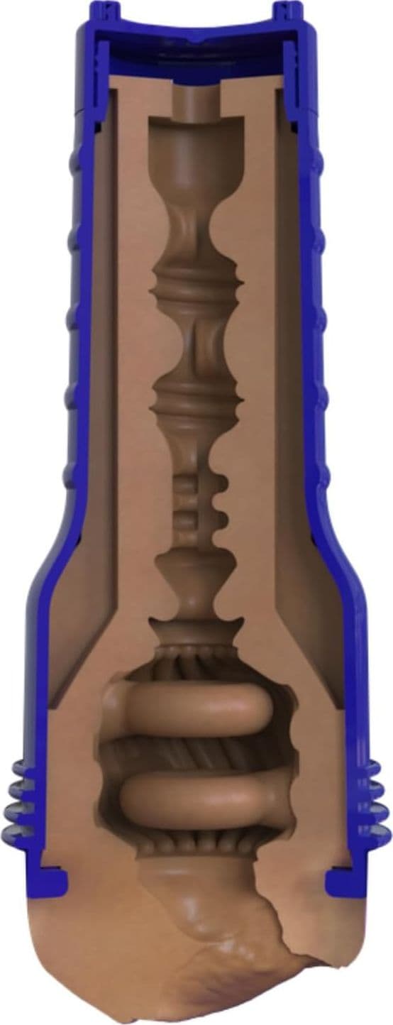 Fleshlight Boost Bang medium dark vagina Masturbatore Uomo SuperSkin/TPE Custodia Blu - 10