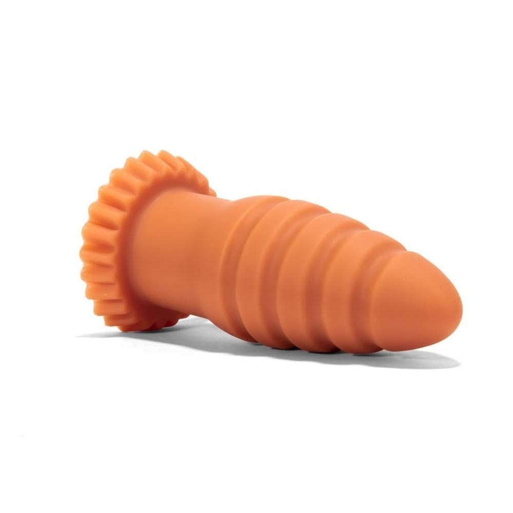 X-MEN Butt Plug XL pesante 6.2 Inch Silicone Beige con Ventosa Plug Anale XL 15,8 cm - 3