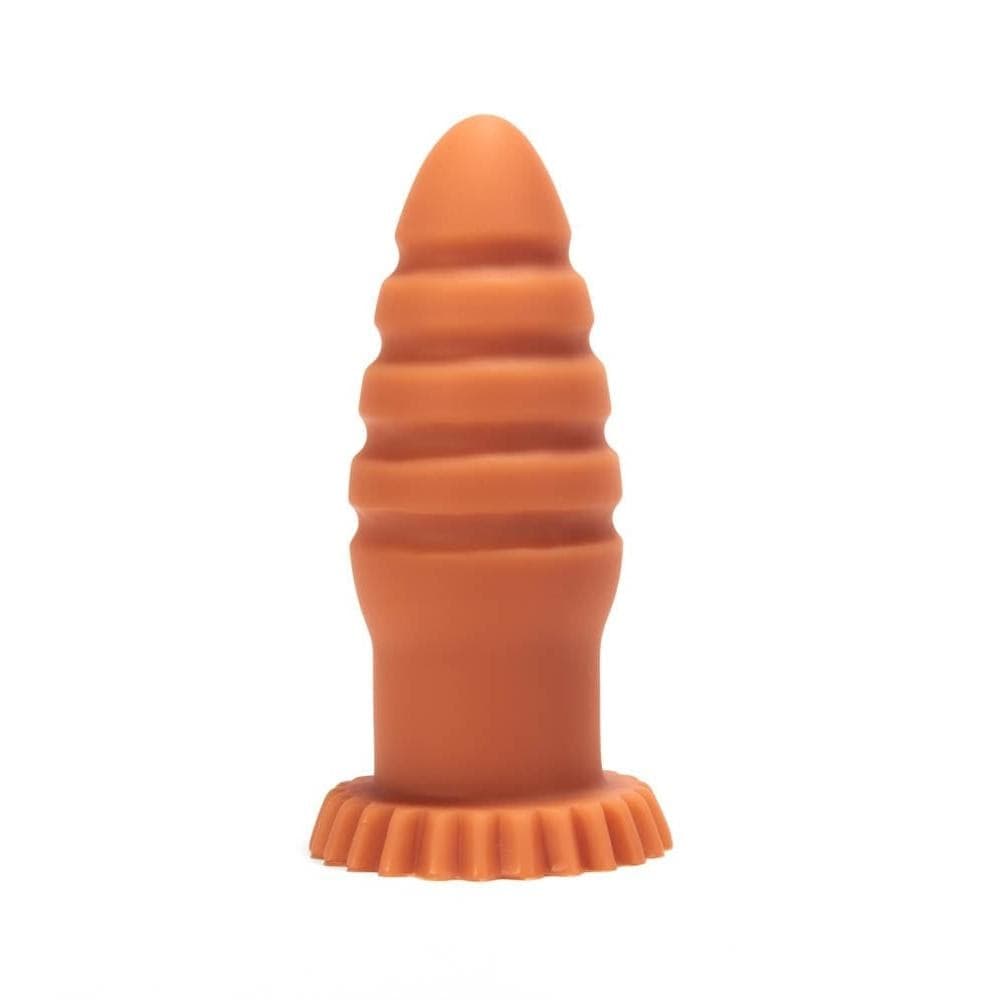 X-MEN Butt Plug XL pesante 6.2 Inch Silicone Beige con Ventosa Plug Anale XL 15,8 cm - 4