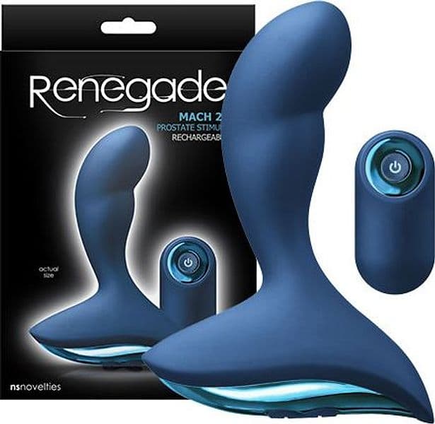 Renegade Mach 2 Stimolatore Prostatico Blue telecomando - 8