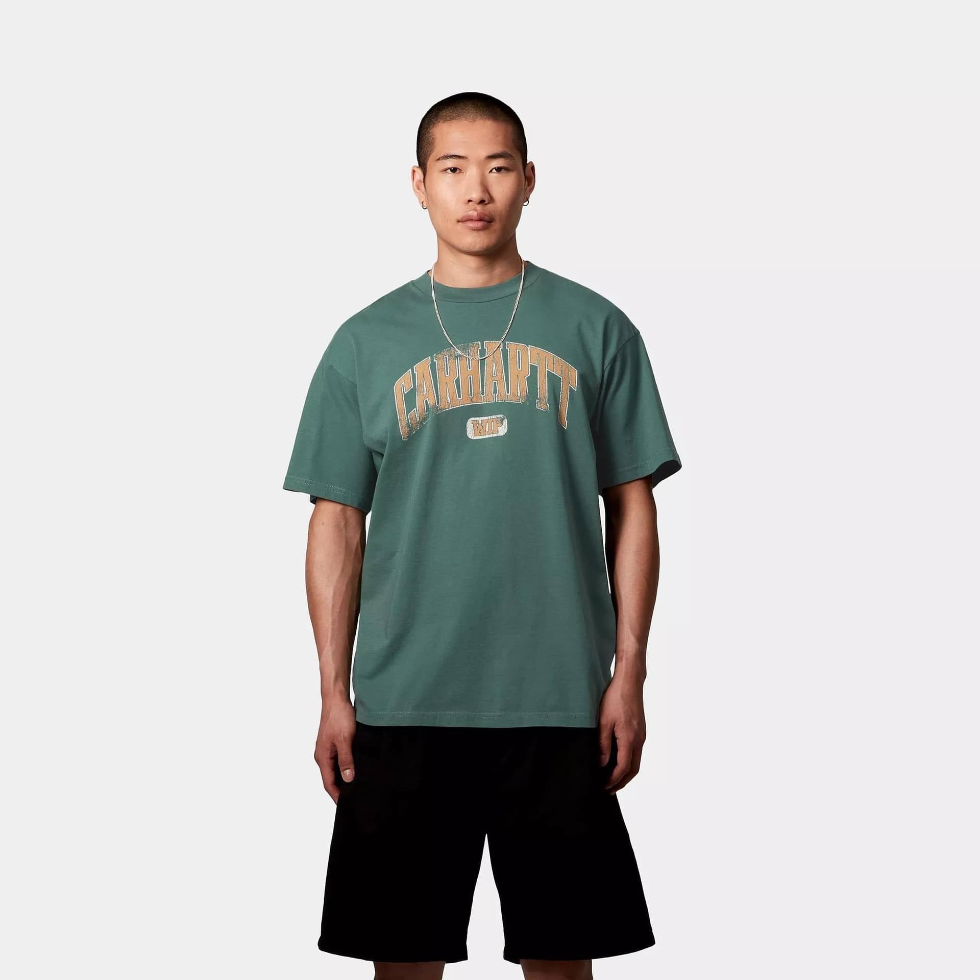 T-shirt Carhartt Lecture silver pine wash - 3