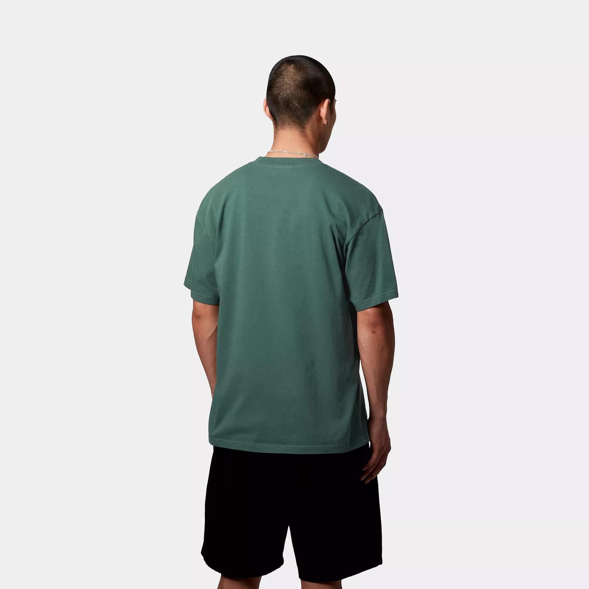 T-shirt Carhartt Lecture silver pine wash - 4