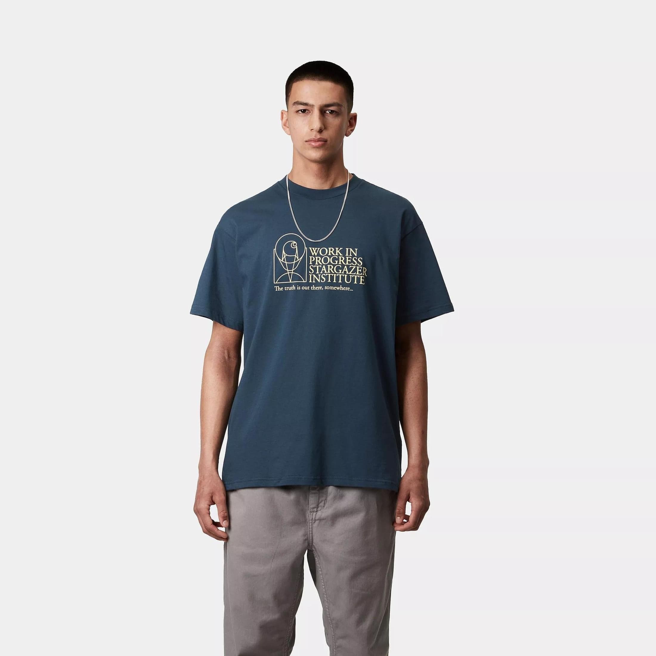 T-shirt Carhartt Stargazer dusky blue yellow - 4