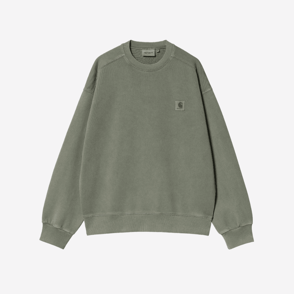 Felpa Carhartt Nelson Sweatshirt park garment dyed - 6