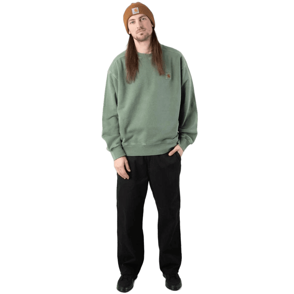 Felpa Carhartt Nelson Sweatshirt park garment dyed - 5