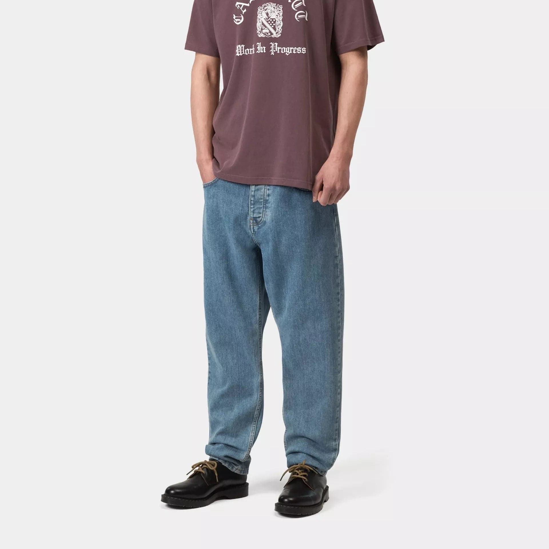 Pantaloni Carhartt Newel blue stone bleach - 5