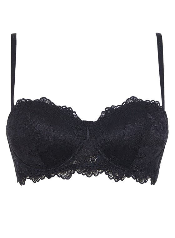 Reggiseno fascia balconcino in pizzo deluxe coppa b lormar - 6