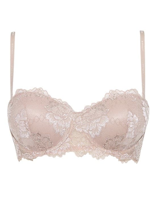 Reggiseno fascia balconcino in pizzo deluxe coppa b lormar - 4