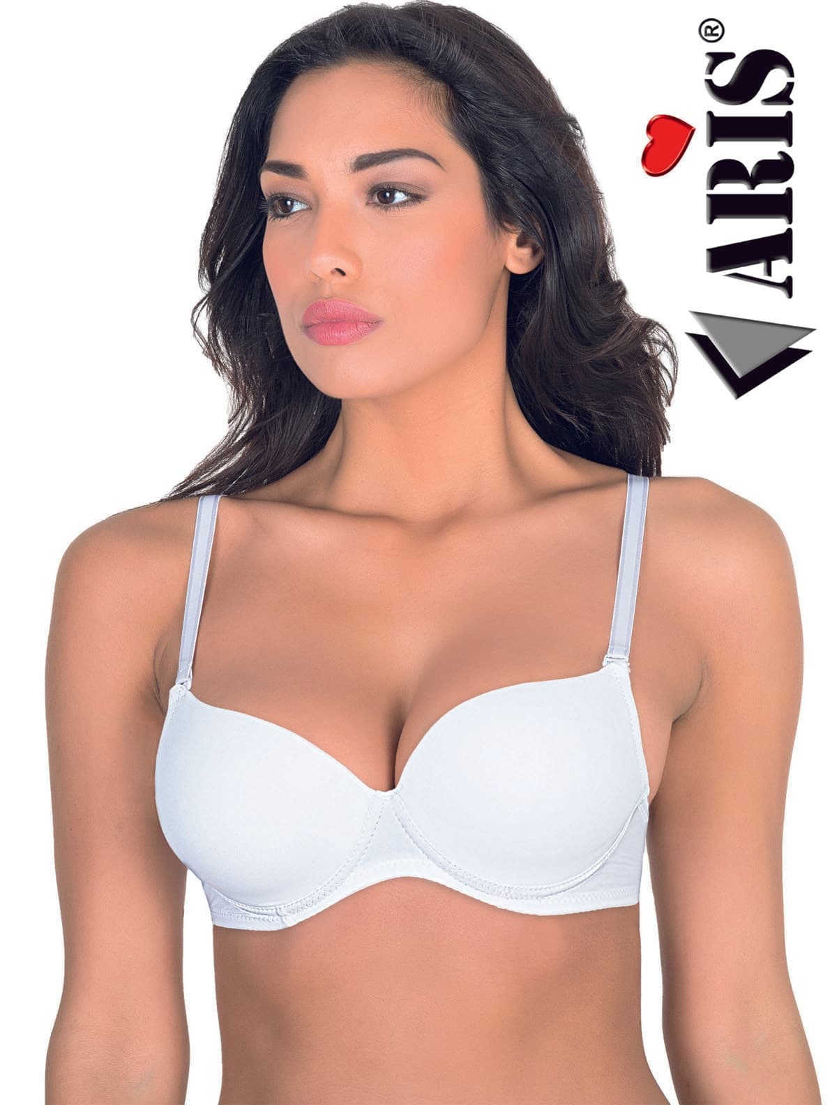 Reggiseno donna loriana in microfibra con imbottitura in gel coppa b aris