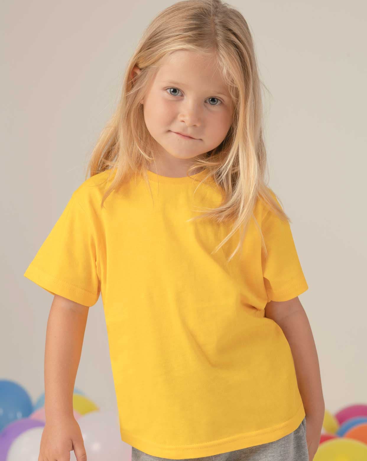 T-shirt basic personalizzabile bambino/a mezza manica 100% cotone - TSRK150