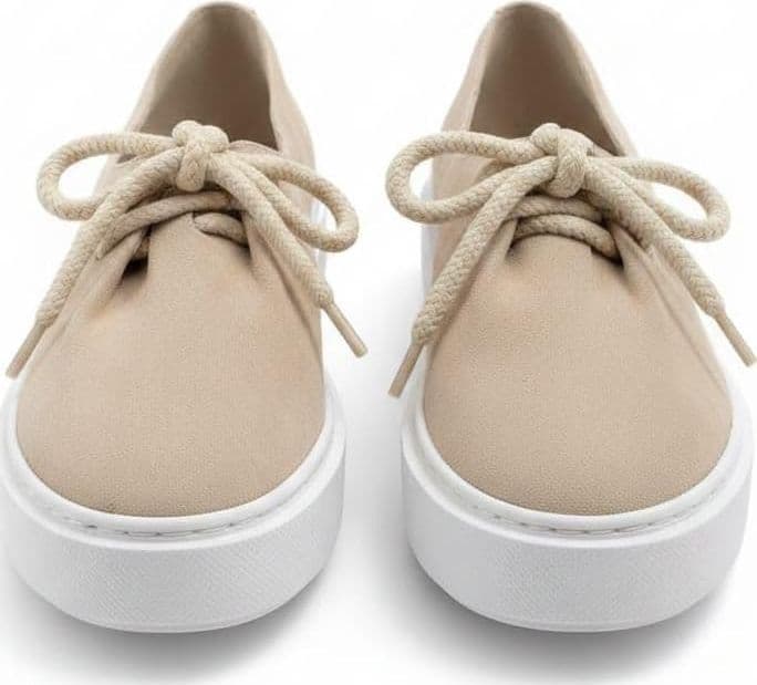 Frau slip on donna in pelle scamosciata ecru 41B2 - 3