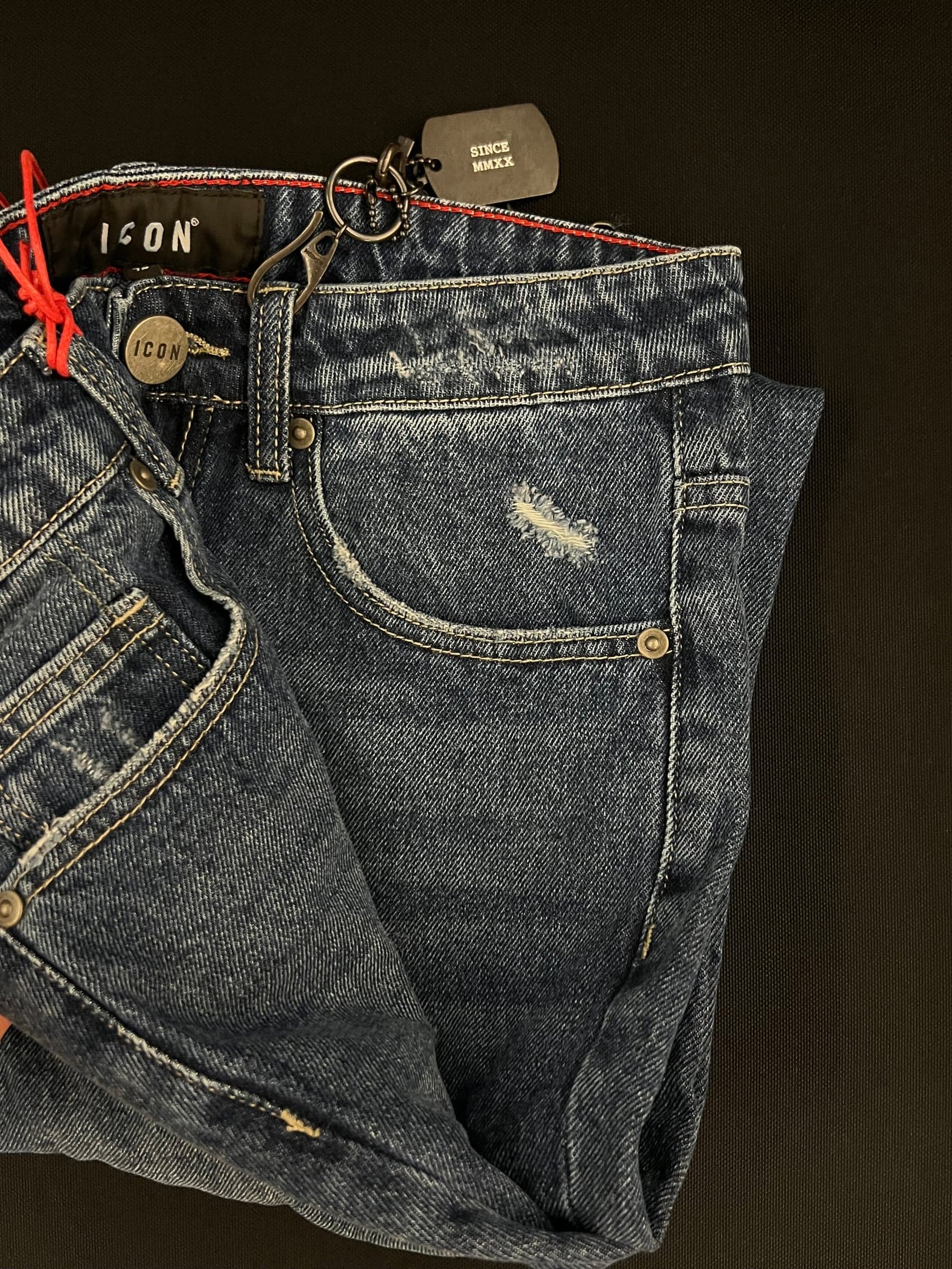 Jeans 5 tasche c/abrasioni c/logo - 3