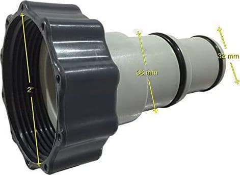 Adattatore per piscine fuori terra Intex e Bestway per tubo 32 e 38 mm 2" filettatura - 4