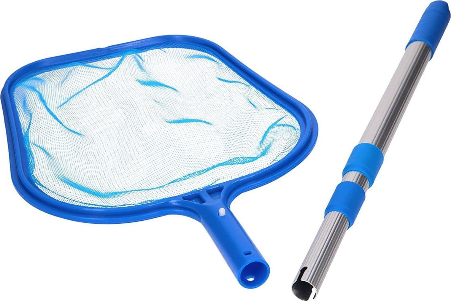 Retino di superficie per piscina con manico telescopico in alluminio 150 cm 5 sezioni - 2