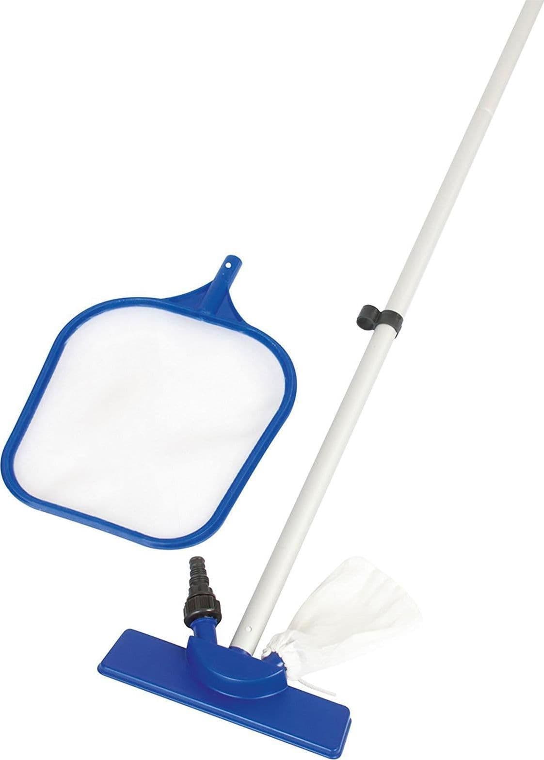 Kit di mantenimento per pulizia piscina aspirafango, retino ed asta telescopica 203 cm - 4