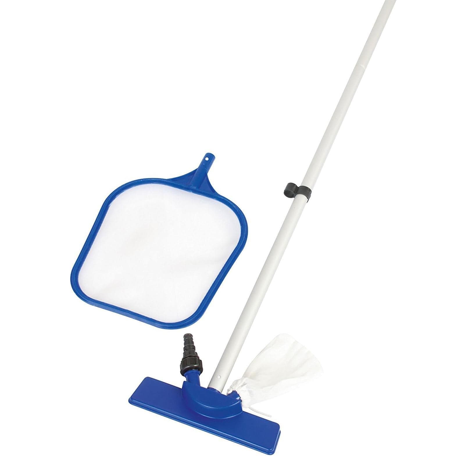Kit di mantenimento per pulizia piscina aspirafango, retino ed asta telescopica 203 cm - 4