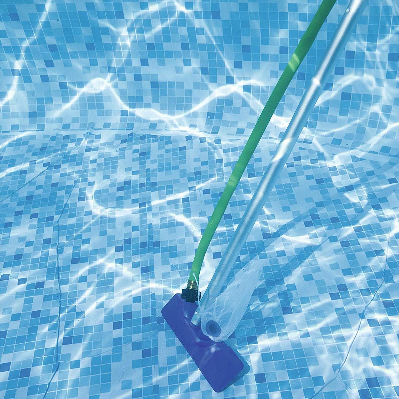 Kit di mantenimento per pulizia piscina aspirafango, retino ed asta telescopica 203 cm - 3