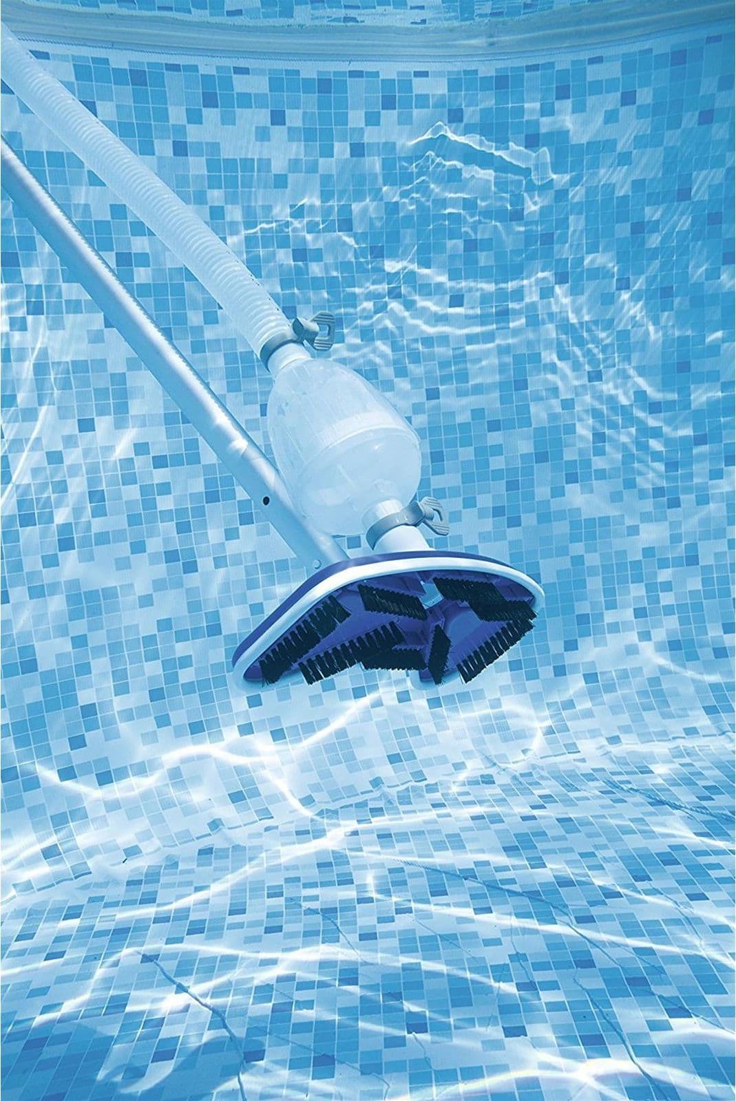 Kit completo di mantenimento "de luxe" per piscine con Aspirafango, Retino, Skimmer, asta Telescopica - 4