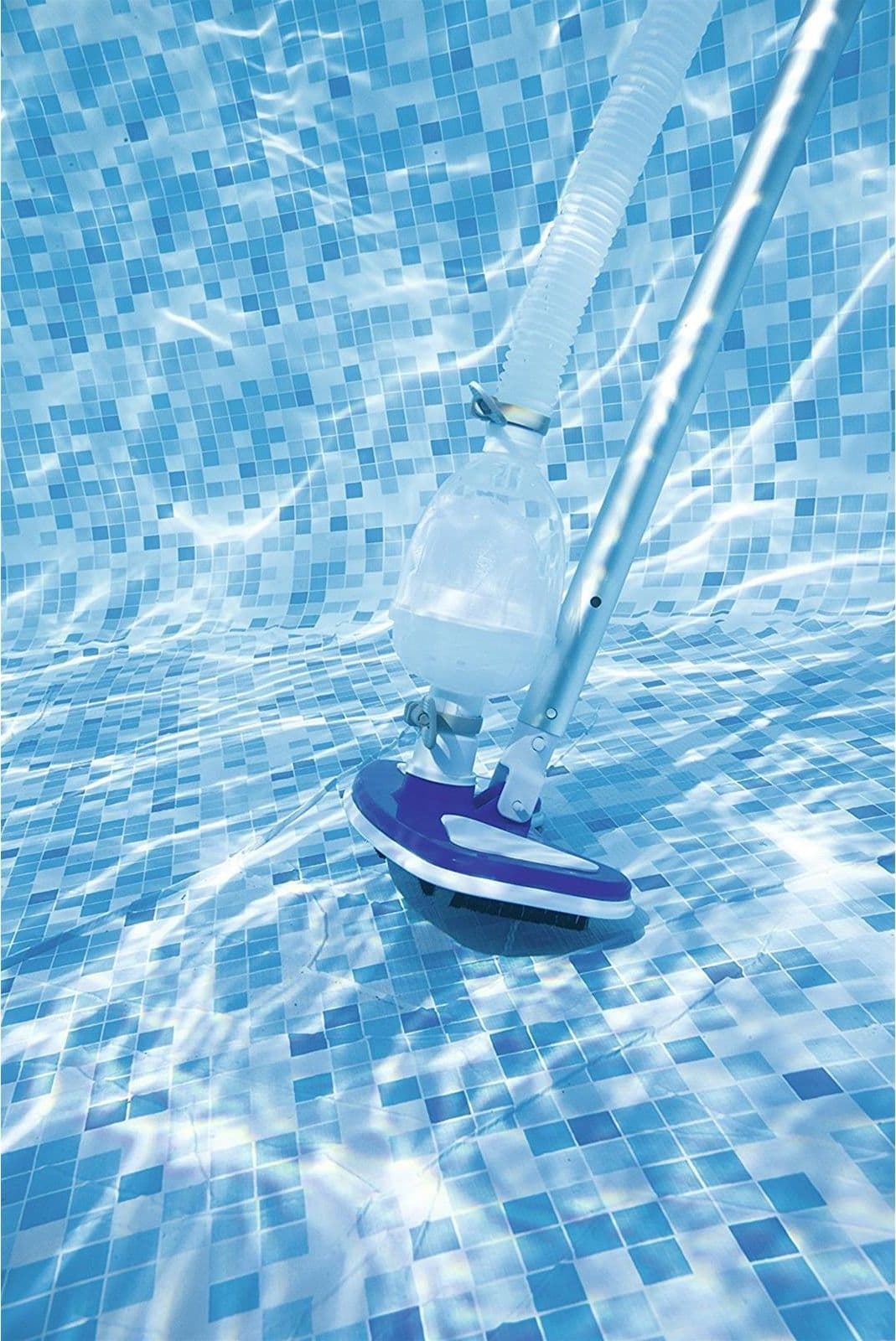 Kit completo di mantenimento "de luxe" per piscine con Aspirafango, Retino, Skimmer, asta Telescopica - 5