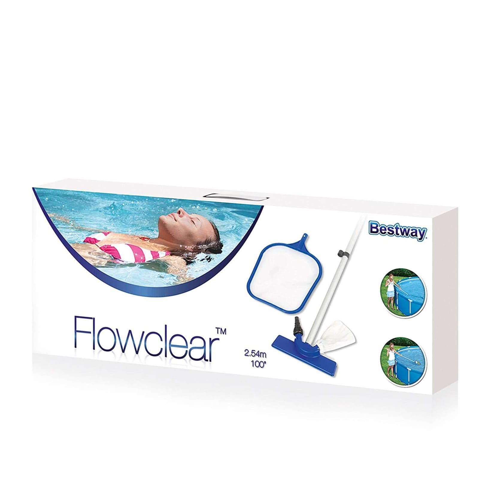 Kit di mantenimento per piscina cm 254 con aspira-fango, retino ed asta - 2