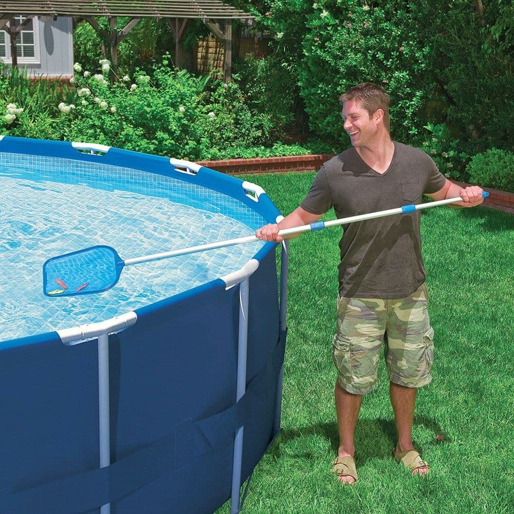 Kit di pulizia per piscina da 488 cm con spazzola aspira-fango e retino - 8