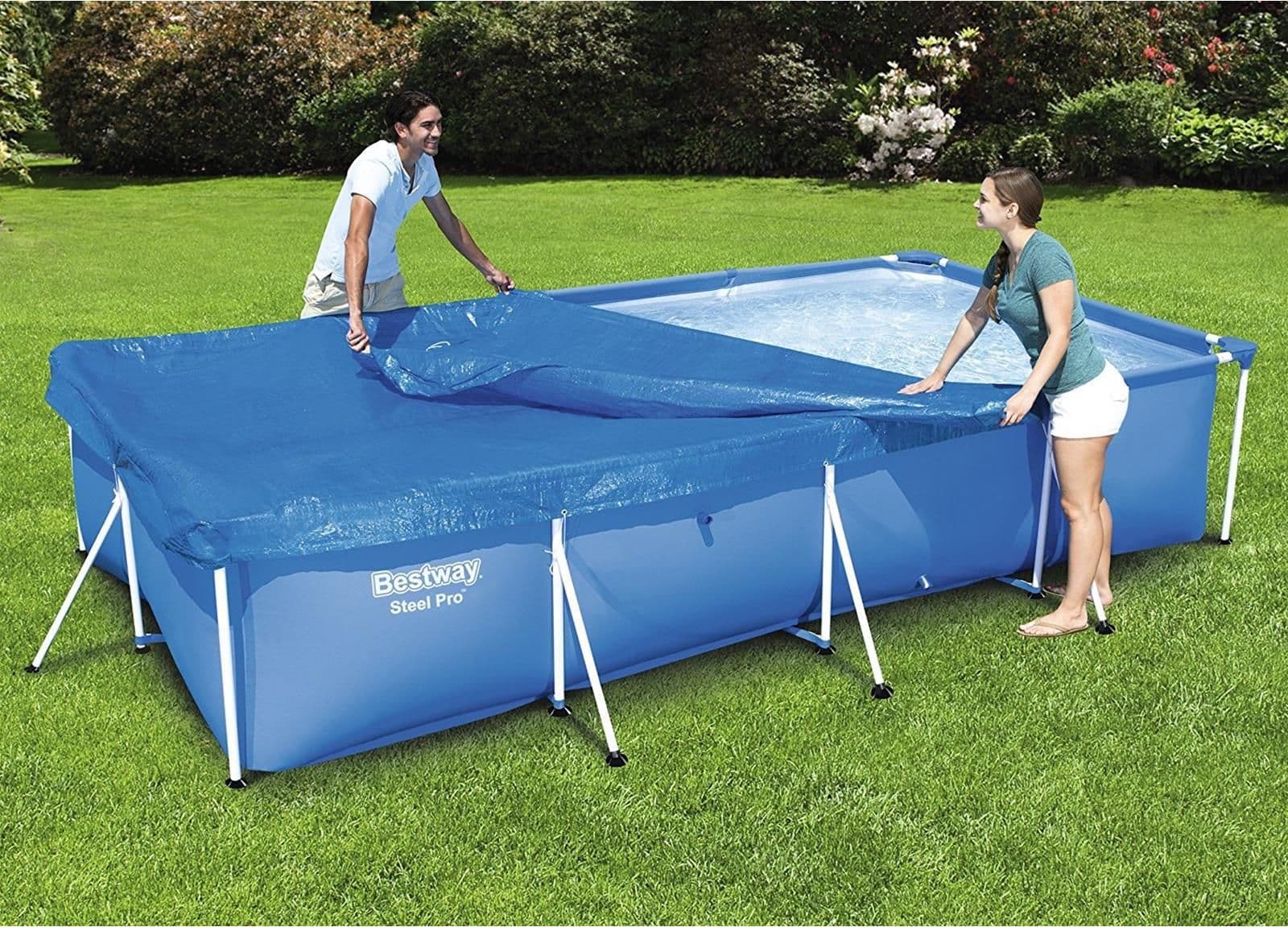Telo di ricambio per copertura piscina rettangolare con telaio Bestway e Intex - 3