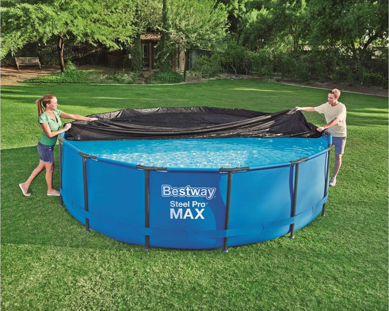 Telo di copertura per piscina tonda Bestway, copripiscina di ricambio - 2